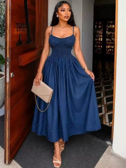 Luxury Smokey Denim Dress