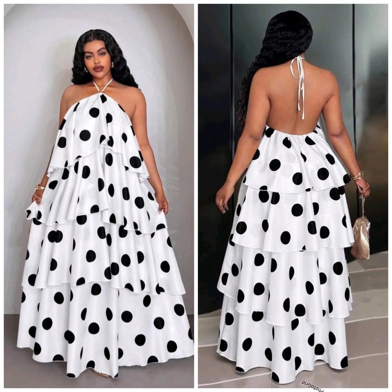 Luxury Elegant Poka-dot Dress