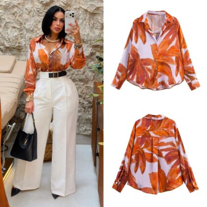 Zr Floral Print Long Sleeves Shirt